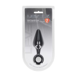 LEVELZ Korek Anatomiczny z Uchem M Czarny Silikonowy Premium