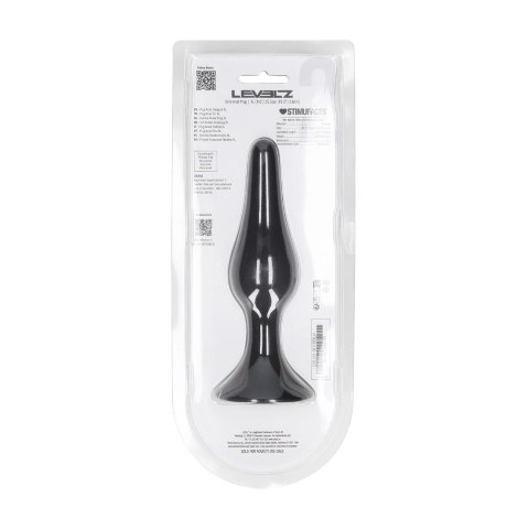 LEVELZ Korek anatomiczny silikonowy XL czarny smukły model