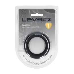 LEVELZ Pierścień Anatomiczny L z Silikonu Premium Czarny