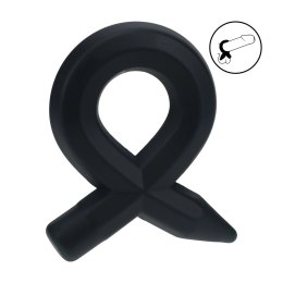 LEVELZ Pierścień Anatomiczny z Silikonu Liquid, Czarny, Elastyczny