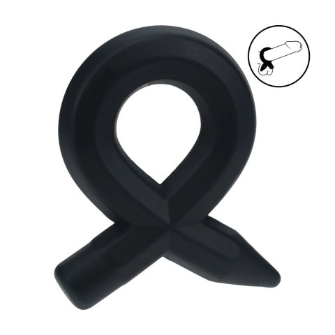 LEVELZ Pierścień Anatomiczny z Silikonu Liquid, Czarny, Elastyczny