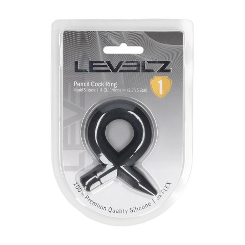 LEVELZ Pierścień Anatomiczny z Silikonu Liquid, Czarny, Elastyczny