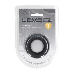 LEVELZ Pierścień Intymny M Czarny z Silikonu Premium