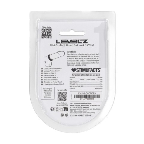 LEVELZ Pierścień Silikonowy Anatomiczny S 30mm Czarny