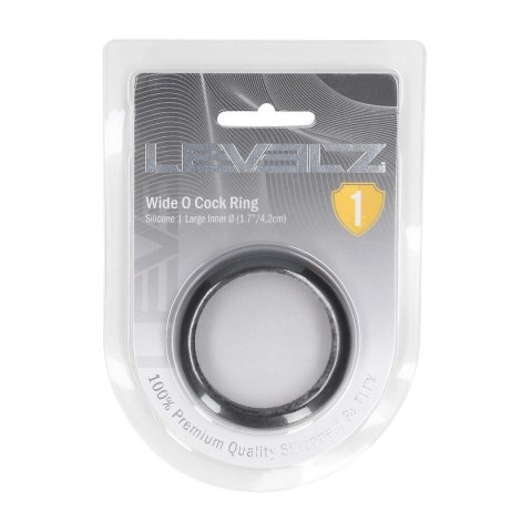 LEVELZ Pierścień Silikonowy L 42mm Czarny - Anatomiczny Design