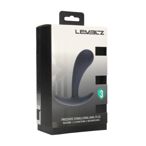 LEVELZ Plug M Czarny - Wibrujący korek silikonowy średni