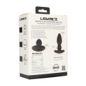 LEVELZ Plug silikonowy czarny - wibrujący model z rotacją i żebrowaniem
