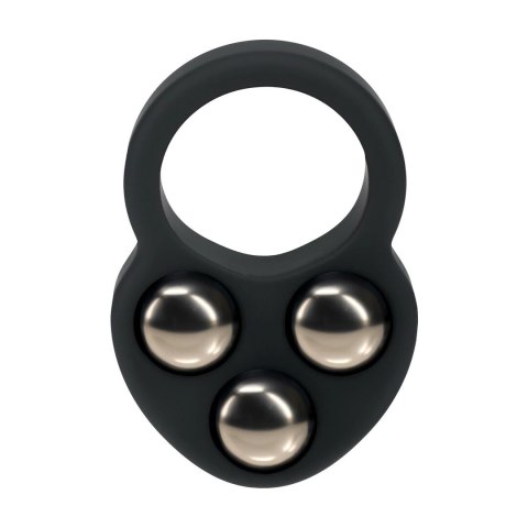 LEVELZ Potrojny Pierścień Intymny z Obciążeniem Liquid Silicone Czarny