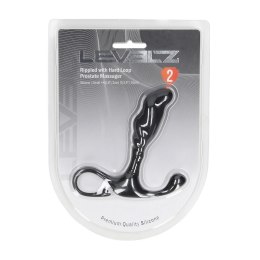 LEVELZ Rippled with Hard Loop Silikonowy Stymulator Prostaty Czarny Rozmiar S