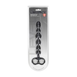 LEVELZ Sonda Anatomiczna Silikonowa Beaded Double Loop Czarna