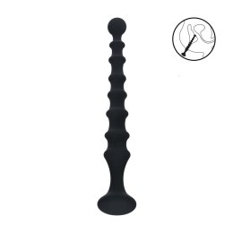 LEVELZ Sonda Anatomiczna Silikonowa Czarna Żebrowana, Flared Base
