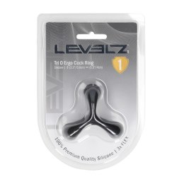 LEVELZ Tri-O Ergo silikonowy pierścień anatomiczny czarny