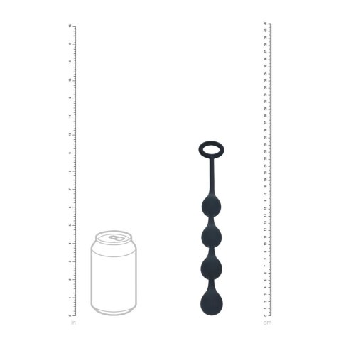 LEVELZ Waterdrop S - Korale silikonowe 20mm czarne, anatomiczny kształt