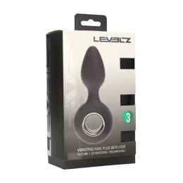 LEVELZ Wibrujący Korek Silikonowy z Uchem Czarny 11,5 cm