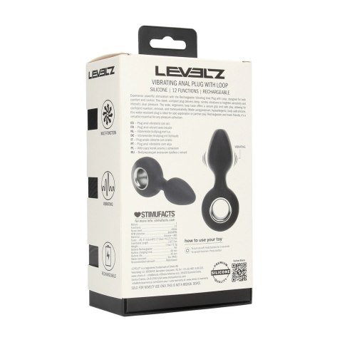 LEVELZ Wibrujący Korek Silikonowy z Uchem Czarny 11,5 cm