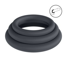 LEVELZ Zestaw 3 pierścieni silikonowych L/XL/XXL czarny