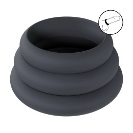 LEVELZ Zestaw 3 silikonowych pierścieni L/XL/XXL czarny
