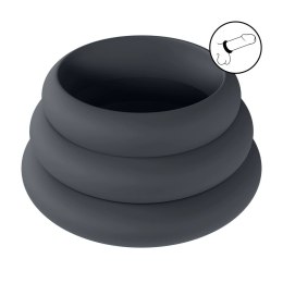 LEVELZ Zestaw 3 silikonowych pierścieni anatomicznych S/M/L czarne
