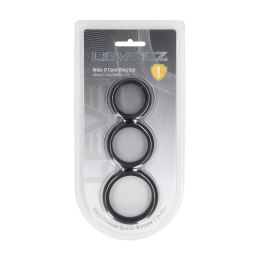LEVELZ Zestaw 3 silikonowych pierścieni anatomicznych S/M/L czarne