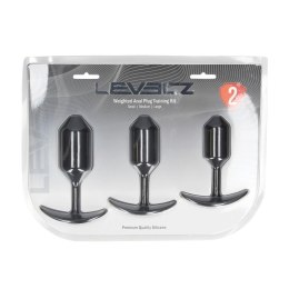 LEVELZ Zestaw 3 silikonowych stożkow z obciążeniem - czarny, rozmiary S/M/L