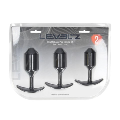 LEVELZ Zestaw 3 silikonowych stożkow z obciążeniem - czarny, rozmiary S/M/L