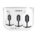 LEVELZ Zestaw 3 silikonowych stożkow z obciążeniem - czarny, rozmiary S/M/L