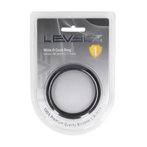Levelz Wide O Pierścień Silikonowy XXL 55mm Czarny Komfortowy