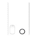 Levelz Wide O Pierścień Silikonowy XXL 55mm Czarny Komfortowy
