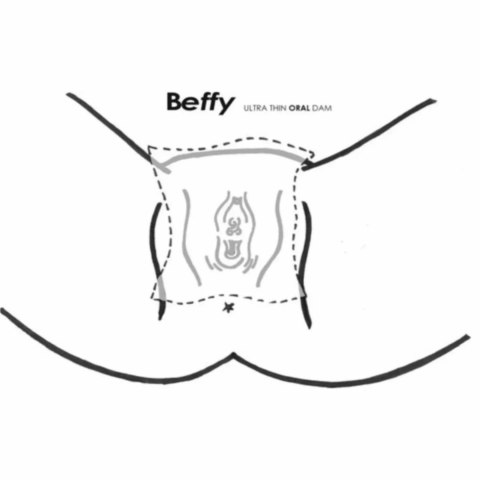 Asha International Beffy Dental Dam Vanilla 3 sztuki - cienkie arkusze ochronne o smaku wanilii