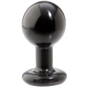 Doc Johnson Round Plug Medium Czarny - anatomiczny kształt, Sil-A-Gel