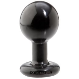 Doc Johnson Round Plug Medium Czarny - anatomiczny kształt, Sil-A-Gel