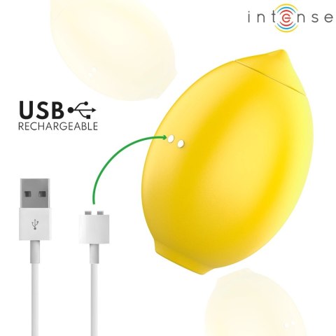 INTENSE - MONI LEMON stymulator ssania powietrznego cytryna wodoodporny
