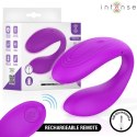 INTENSE - NORA stymulator wibracyjny zaciskowy fioletowy IPX7 10 trybow