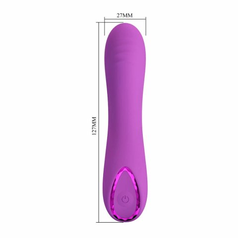 Pretty Love DJ Dick G-Spot Fioletowy - Wibrator silikonowy 10 trybow 12,7 cm
