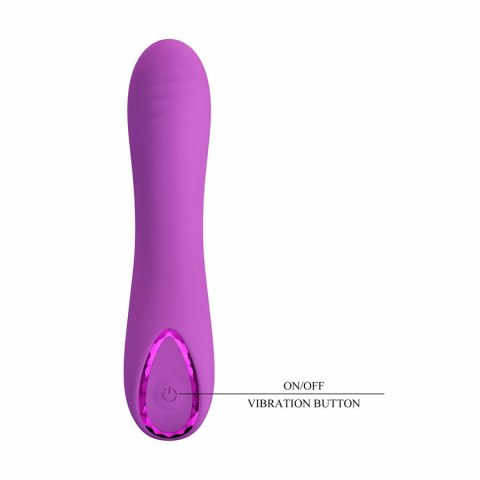 Pretty Love DJ Dick G-Spot Fioletowy - Wibrator silikonowy 10 trybow 12,7 cm