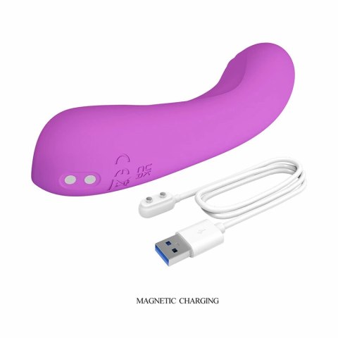 Pretty Love DJ Dick G-Spot Fioletowy - Wibrator silikonowy 10 trybow 12,7 cm