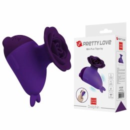 Pretty Love Dolphin Mini - wibrujący masażer z klipsem, fioletowy