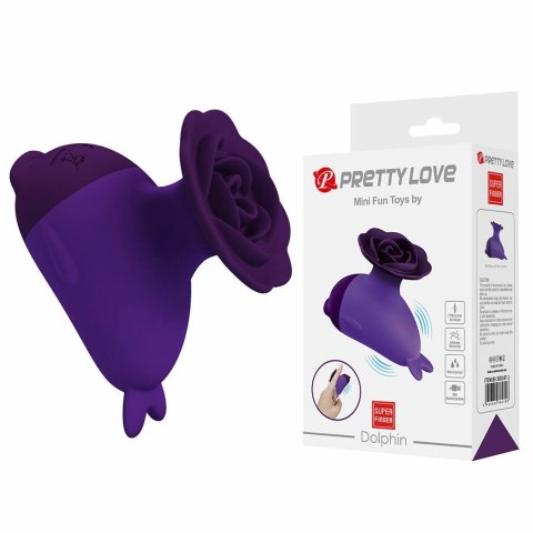 Pretty Love Dolphin Mini - wibrujący masażer z klipsem, fioletowy