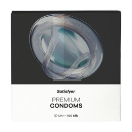 Satisfyer L Prezerwatywy Premium 57mm 100 sztuk - Duży rozmiar, komfortowy kroj