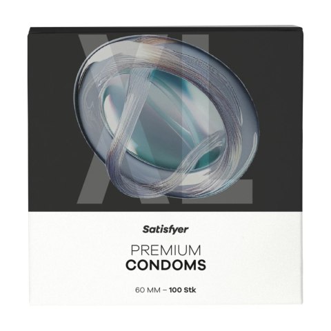 Satisfyer Prezerwatywy XL 60mm - Opakowanie 100 sztuk, nowoczesny design