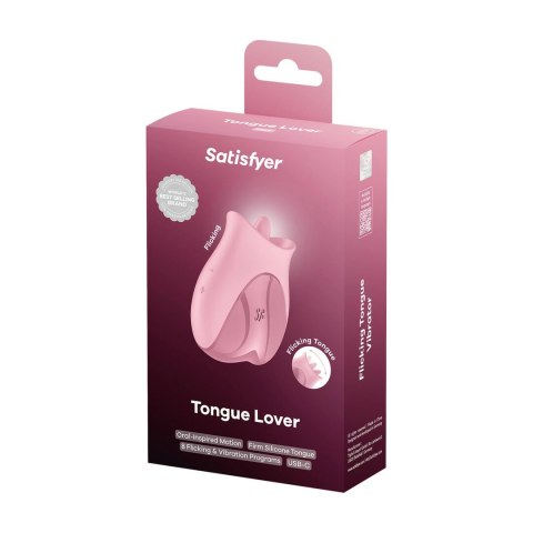 Satisfyer Tongue Lover model Flickering rożowy silikonowy masażer