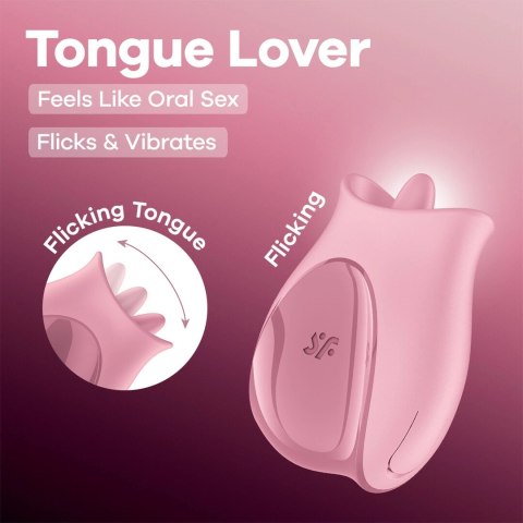 Satisfyer Tongue Lover model Flickering rożowy silikonowy masażer