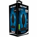 MR PLAY Super Power korek analny z wibracją USB czarny silikonowy