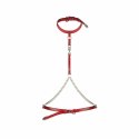 Obsessive Inferro Harness Top czerwony - elegancki pas z regulacją S/M/L