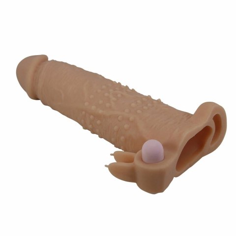 Pretty Love Quillon - silikonowa nakładka intymna z wibracją, 17 cm