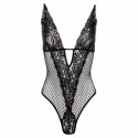Christine Body Dewi Black - koronkowy model z ozdobnym przodem, rozmiar 2XL/3XL