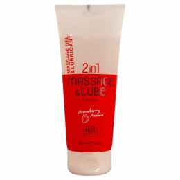 HOT Żel do masażu i poślizgu 2w1 Truskawkowy 200ml - aromatyczny, nawilżający