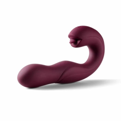 HoneyPlayBox JOI model dwustronny, silikonowy wibrator do strefy G, czerwony