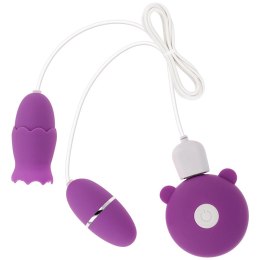 OHMAMA Podwojny Stymulator 2w1 10 Trybow Wibracji USB Silikonowy