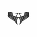 Obsessive Divienne String Open Back Czarny Koronkowy Luksusowy S/M